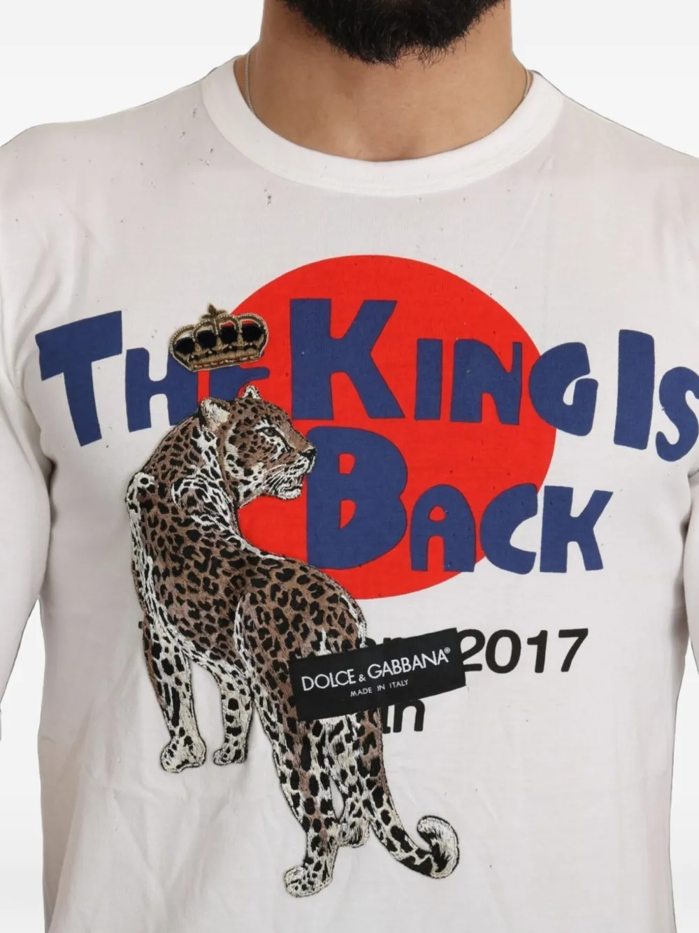 Dolce & Gabbana T-shirt met logoprint Wit