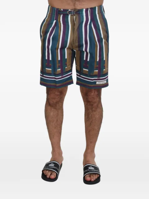 Dolce & Gabbana striped pleated shorts