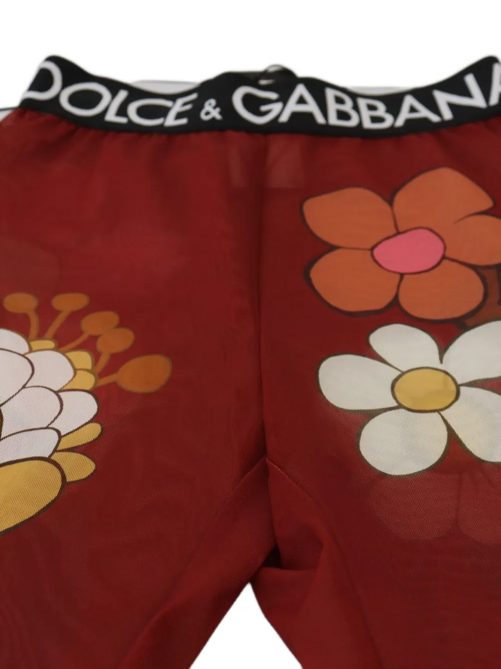 Dolce & Gabbana Legging met bloemenprint Rood