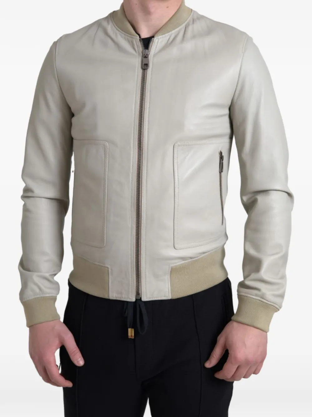 Dolce & Gabbana Bomberjacke aus Leder - Grau