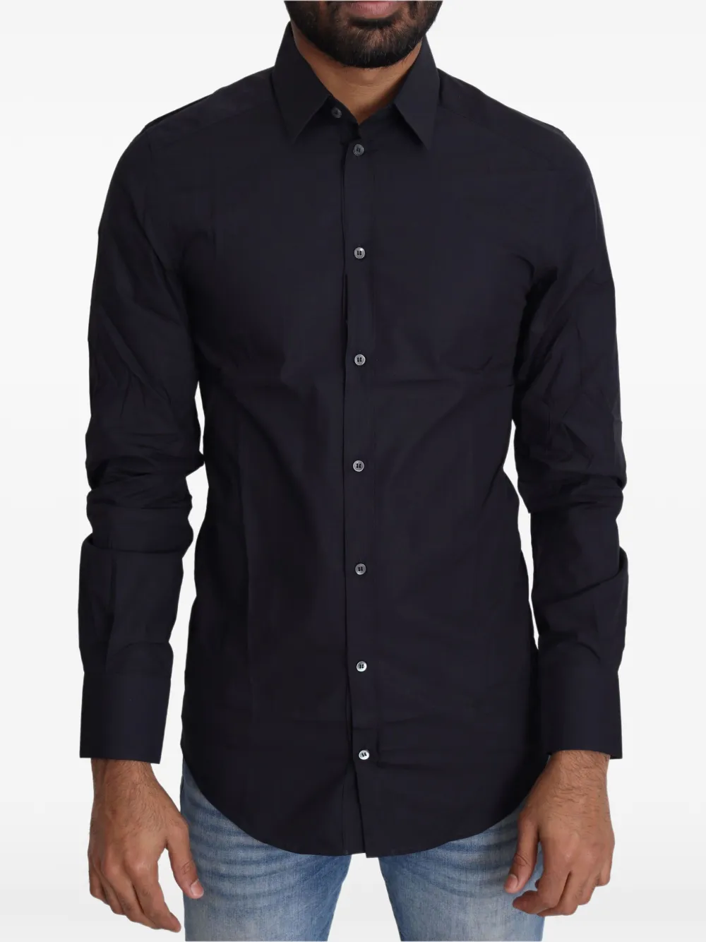 Dolce & Gabbana Schmales Hemd - Blau