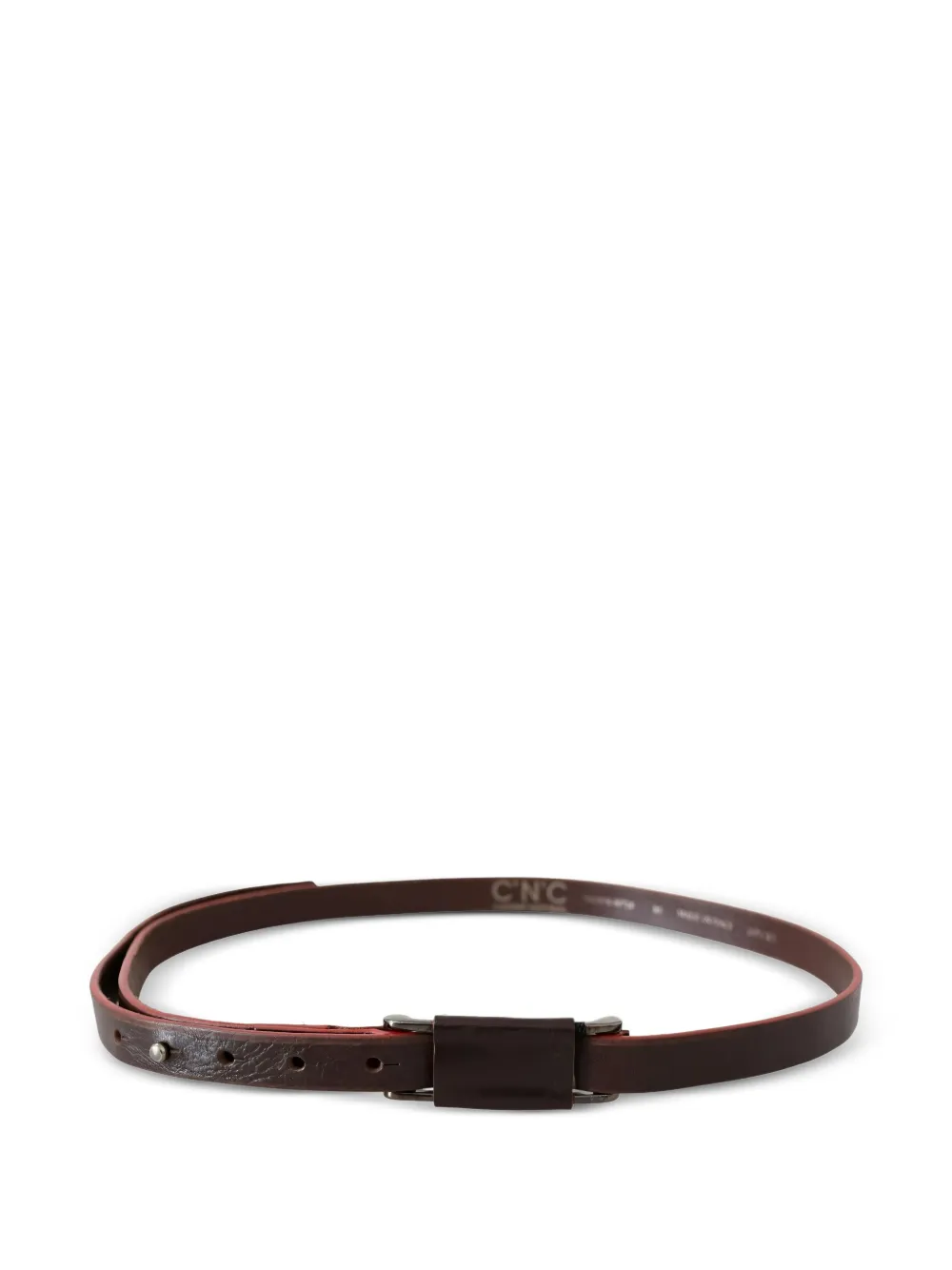 Costume National Riem met rustieke gesp Bruin