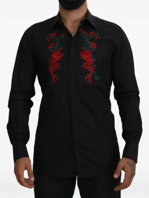 Dolce & Gabbana floral-embroidered shirt