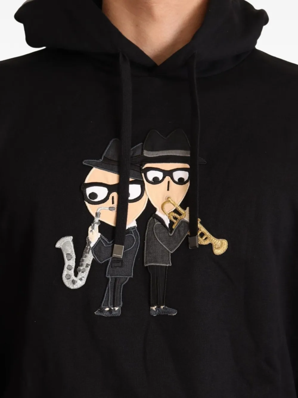 Dolce & Gabbana Musician hoodie met print Zwart