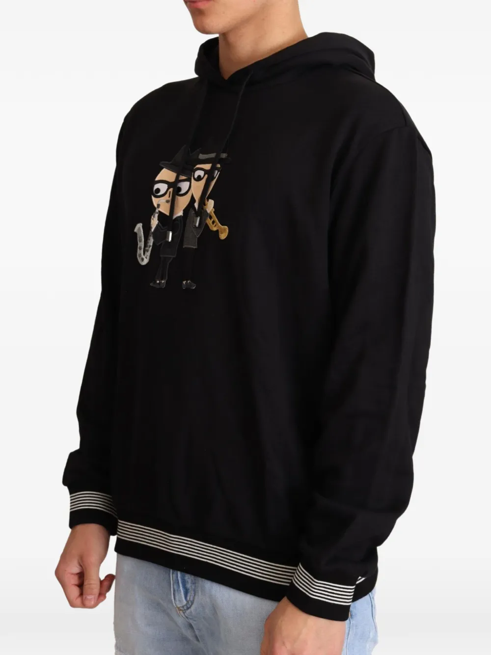 Dolce & Gabbana Musician hoodie met print Zwart