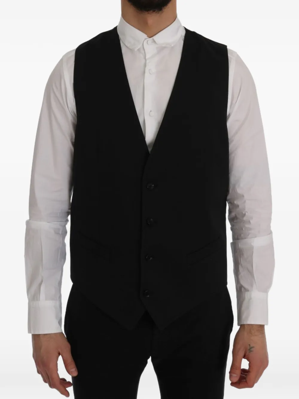 Dolce & Gabbana Weste mit V-Ausschnitt - Schwarz