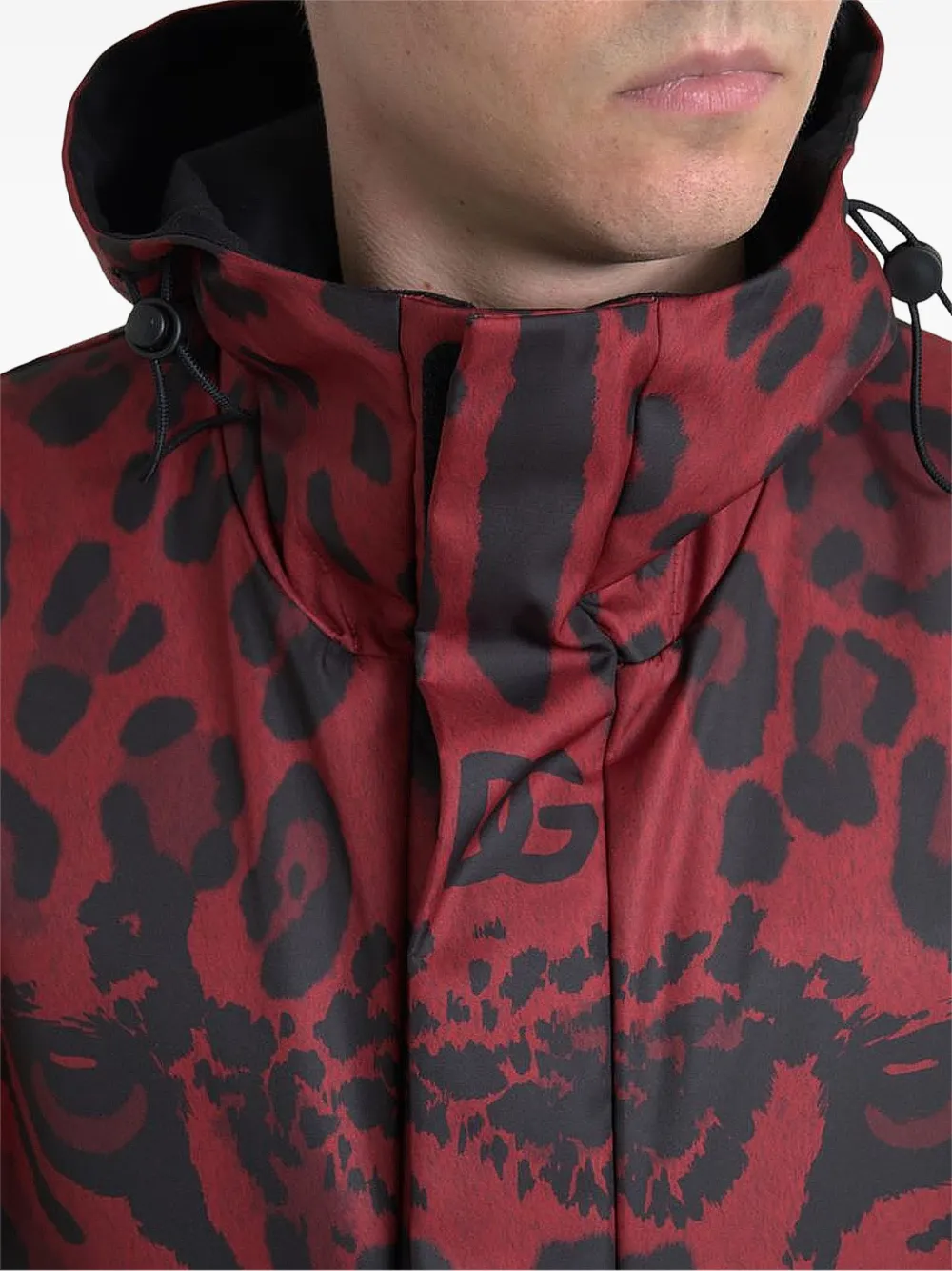Dolce & Gabbana Jack met luipaardprint en tijgeroog Rood