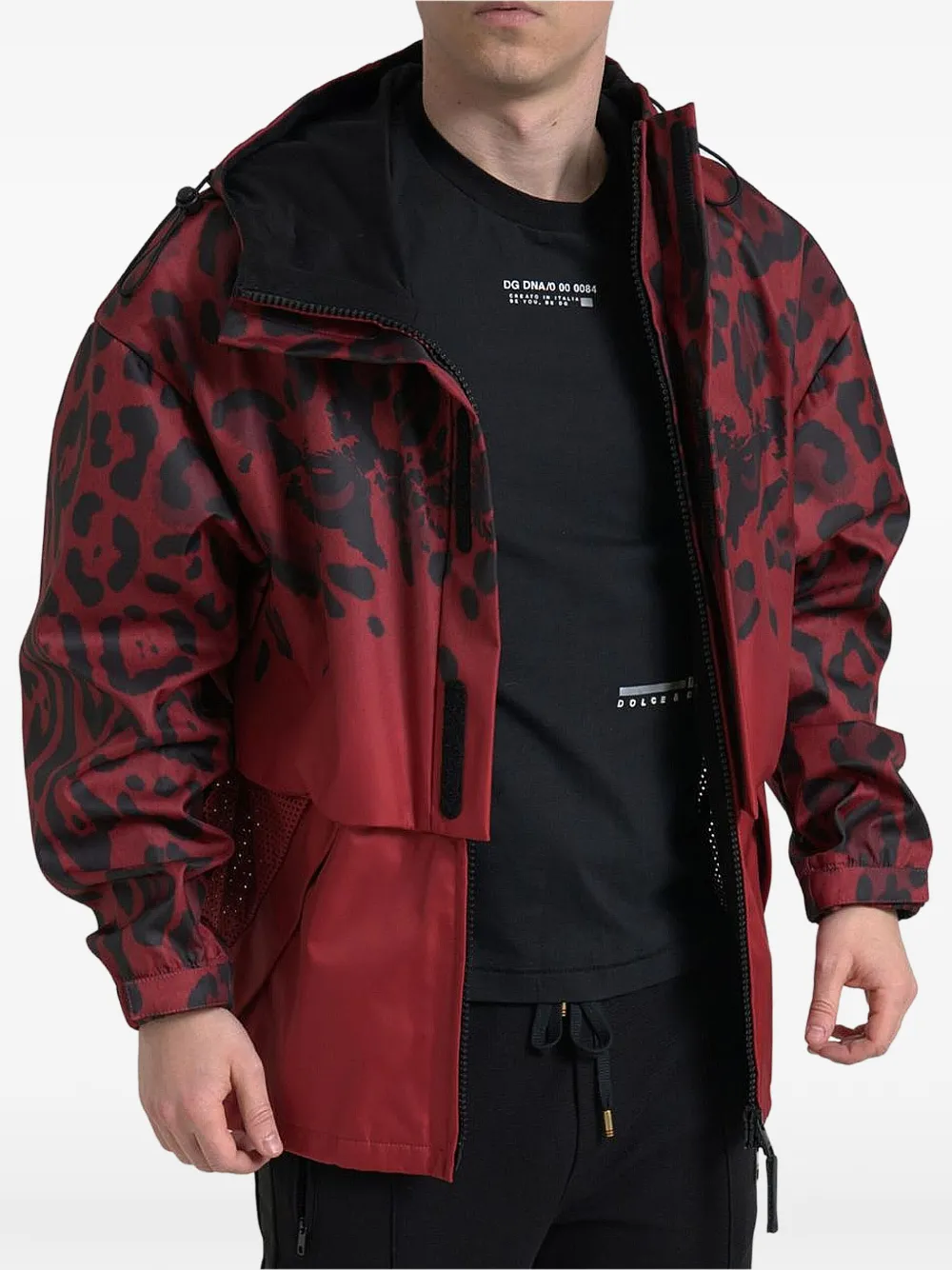 Dolce & Gabbana Jack met luipaardprint en tijgeroog Rood