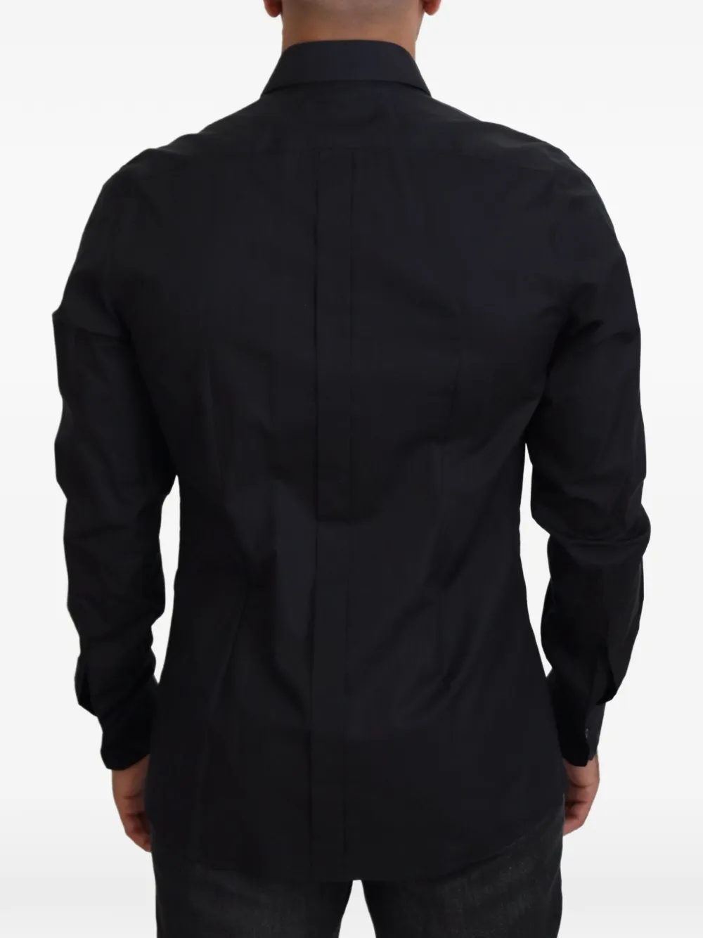 Dolce & Gabbana Slim-fit overhemd met geborduurde roos Zwart