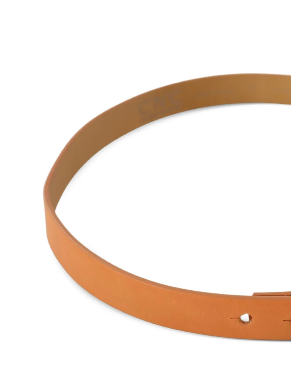 Costume National Leren riem met drukknoopsluiting Beige