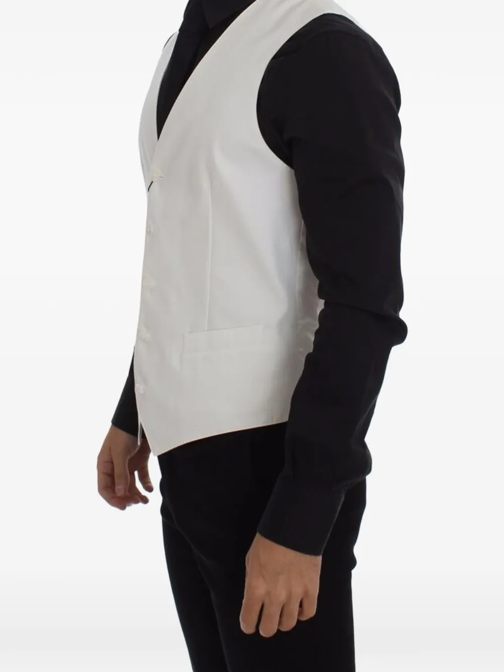 Dolce & Gabbana Classic gilet met enkele rij knopen Wit