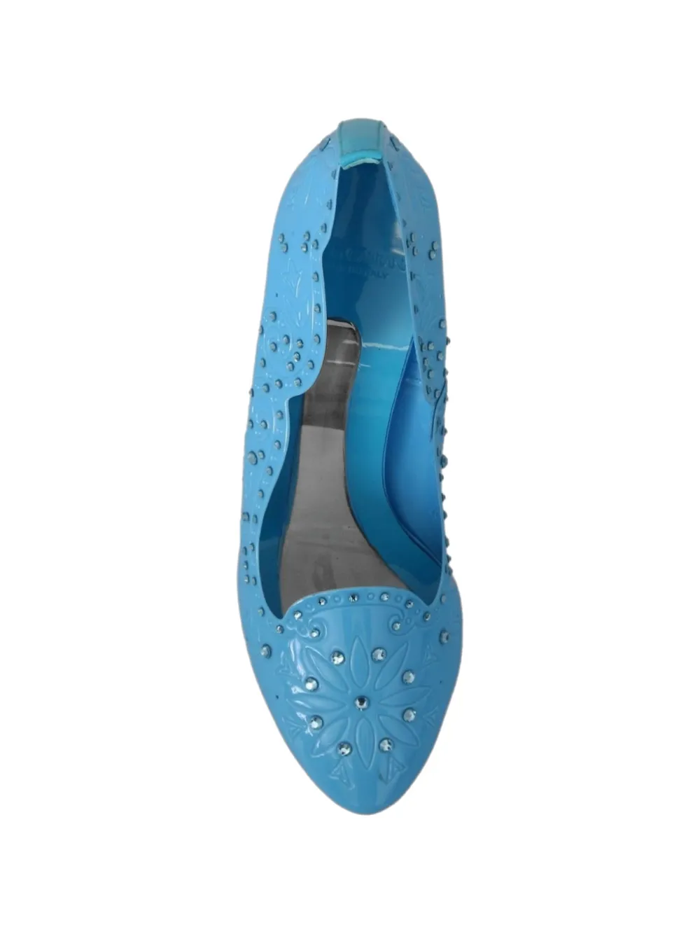 Dolce & Gabbana Pumps verfraaid met kristallen en bloemenprint Blauw
