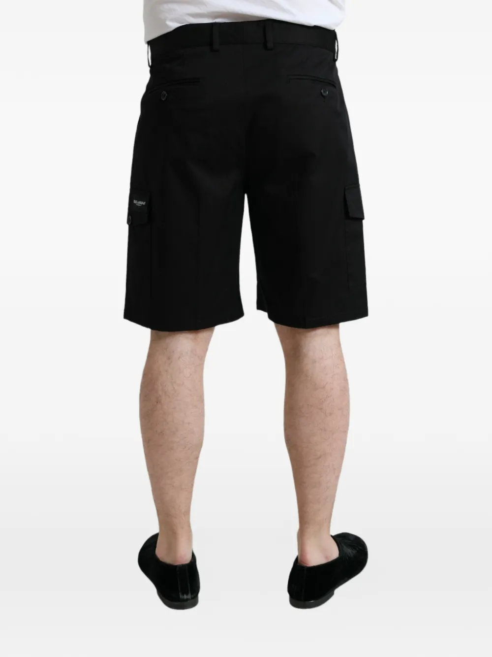Dolce & Gabbana Geplooide cargo shorts Zwart