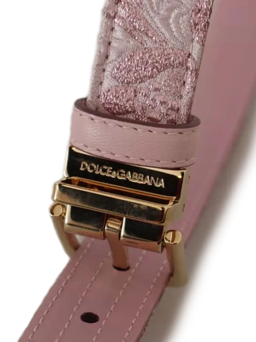 Dolce & Gabbana Riem met geborduurd jacquard Roze