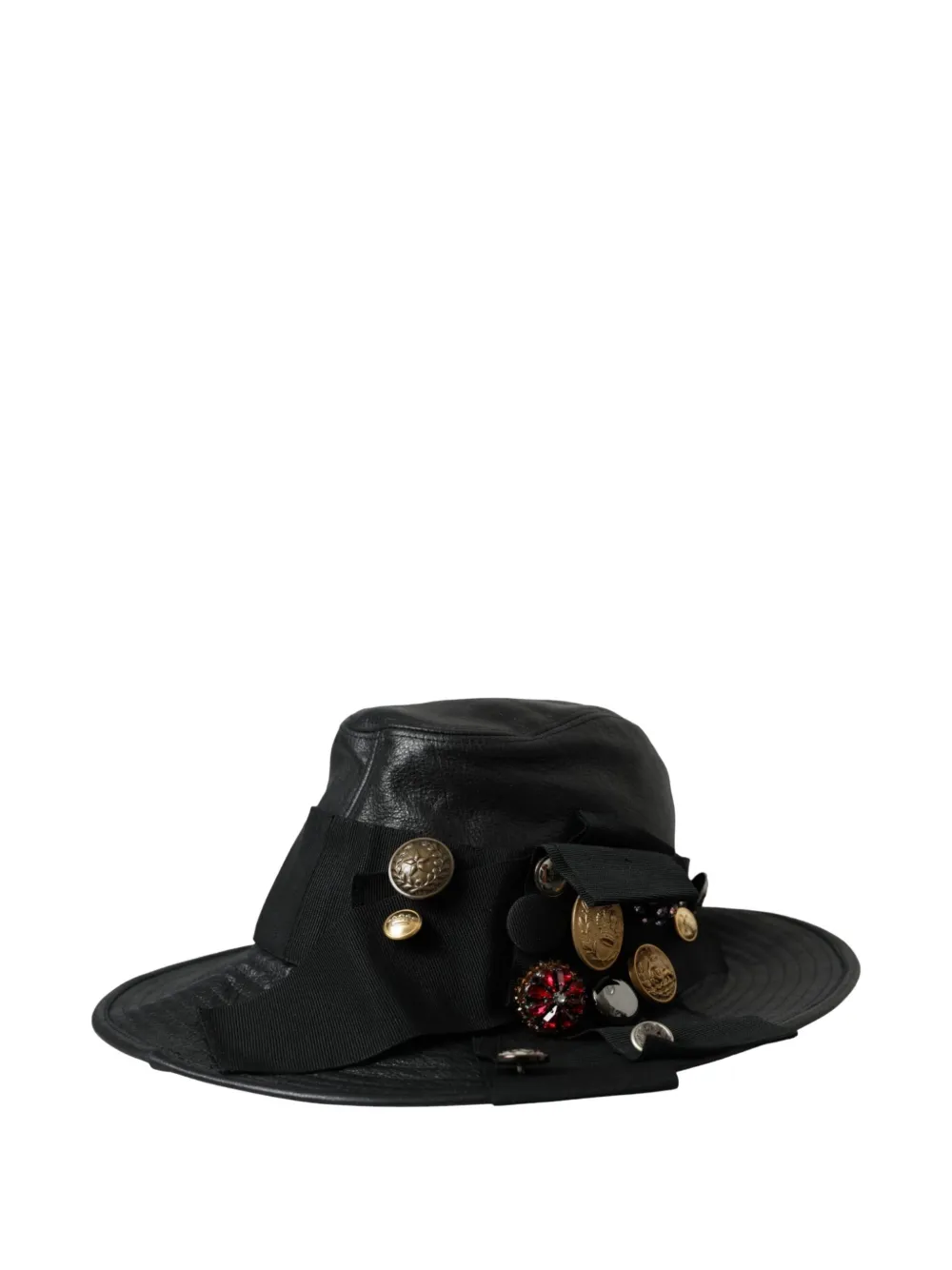 Dolce & Gabbana button-embellished leather hat · 57