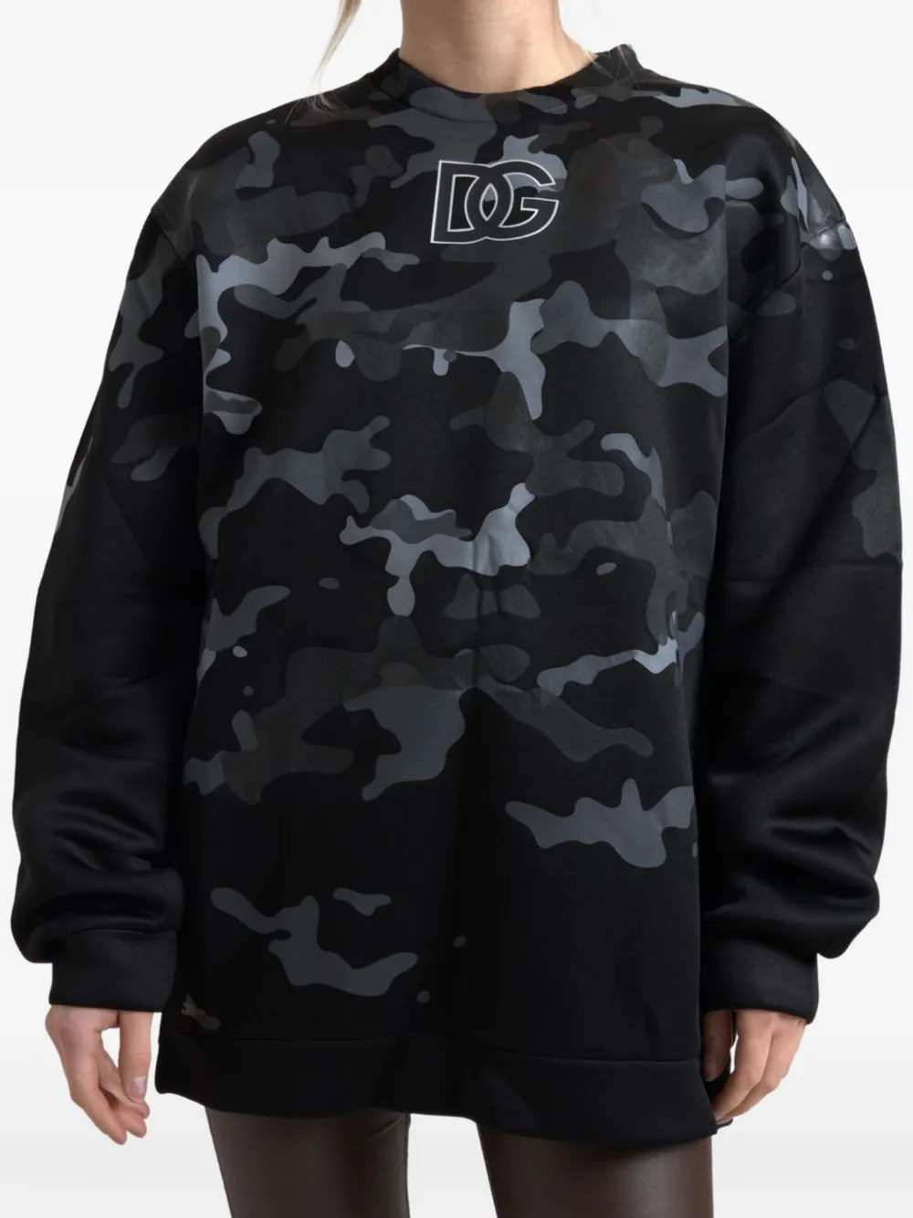 Dolce & Gabbana Sweatshirt mit Camouflage-Print - Schwarz