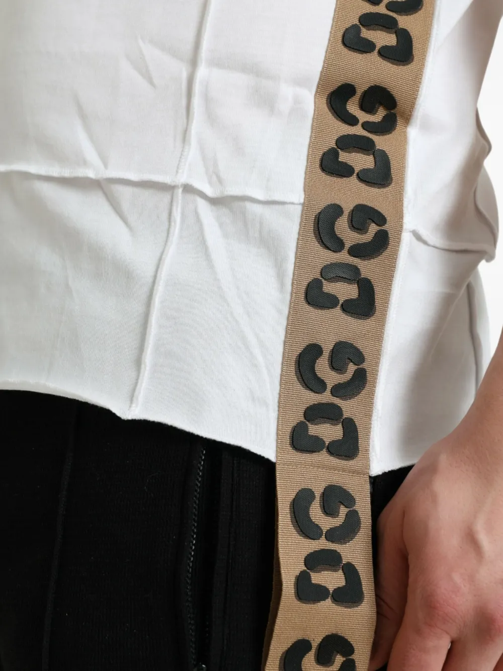 Dolce & Gabbana T-shirt met logo-tape Wit