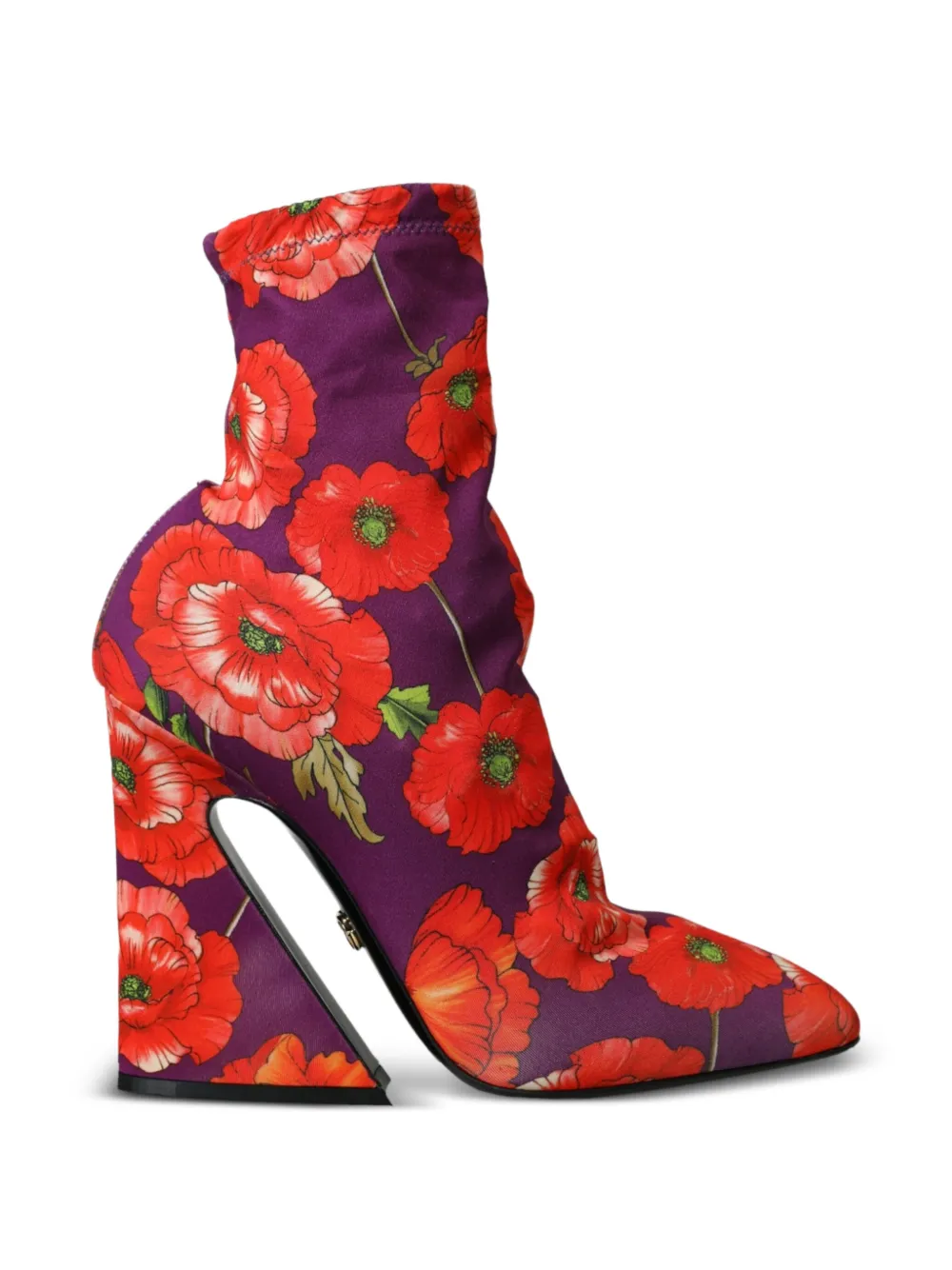 Dolce & Gabbana poppy-print sock boots Paars