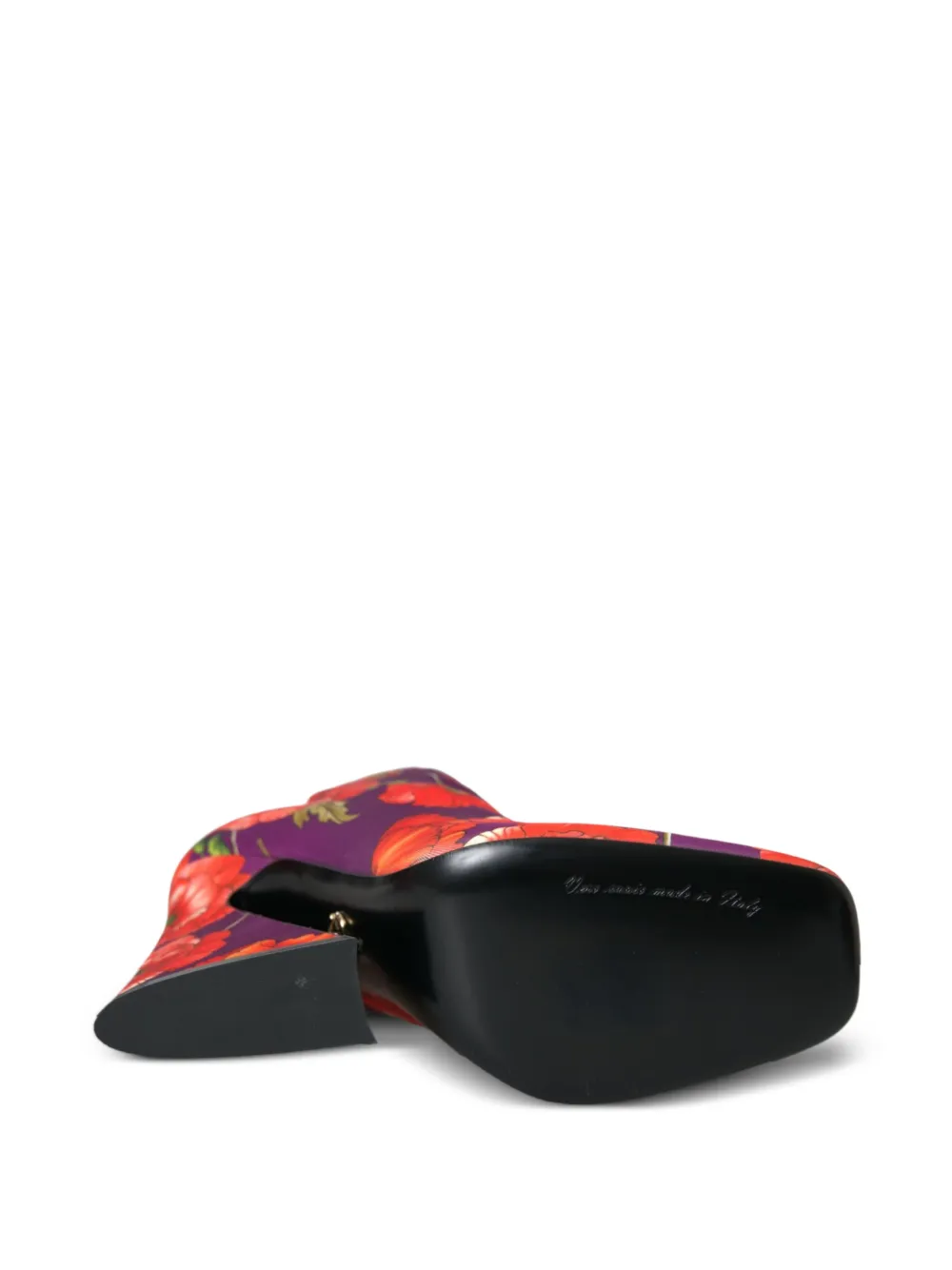 Dolce & Gabbana poppy-print sock boots Paars