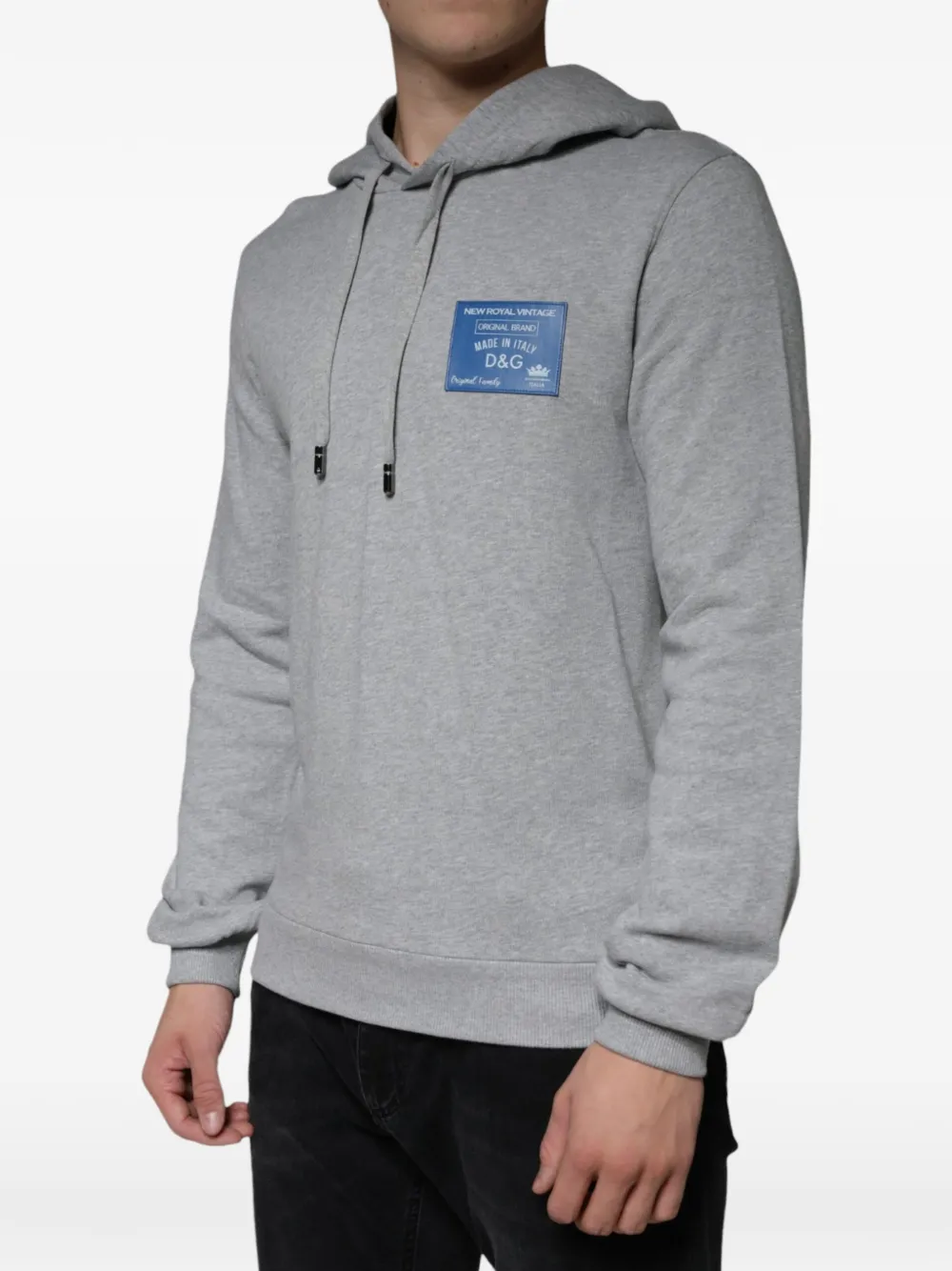 Dolce & Gabbana Hoodie met logopatch Grijs