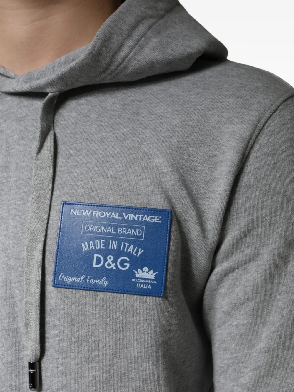 Dolce & Gabbana Hoodie met logopatch Grijs