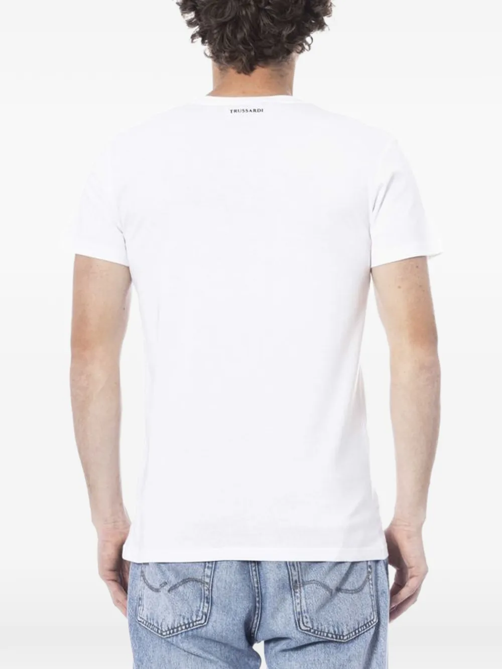 Trussardi T-shirt met logoprint met ronde hals Wit