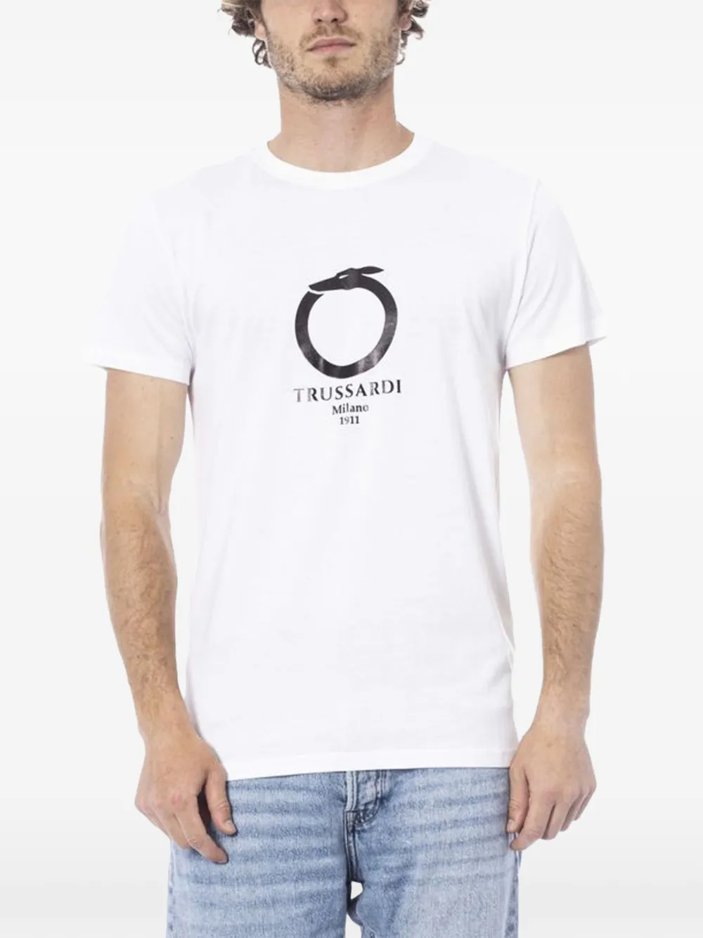 Trussardi logo-print crew-neck T-shirt · M