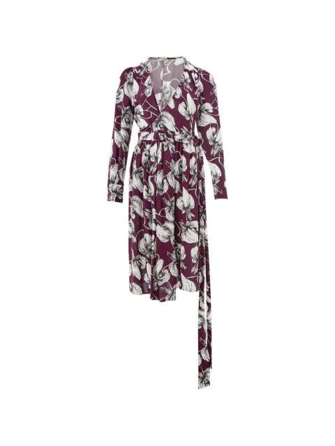 Lardini vestido asimétrico con estampado floral