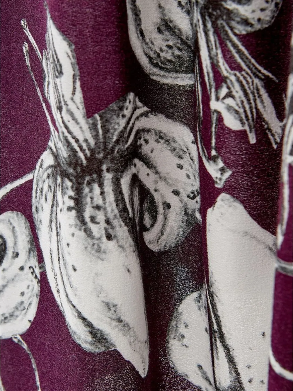 Lardini Floral-print Asymmetrical Midi Dress in Purple, view 5