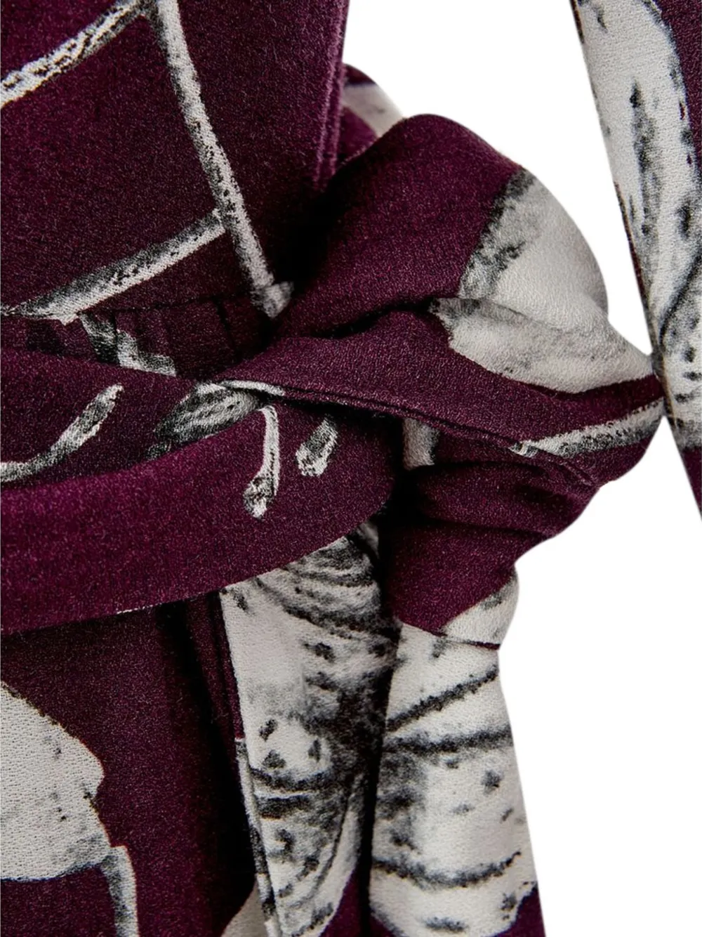 Lardini Floral-print Asymmetrical Midi Dress in Purple, view 3