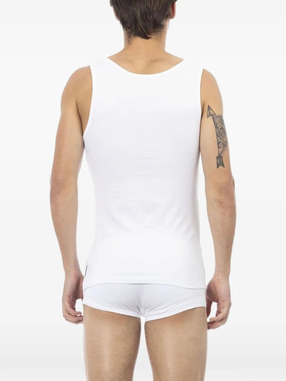 Bikkembergs Tanktop met logopatch Wit