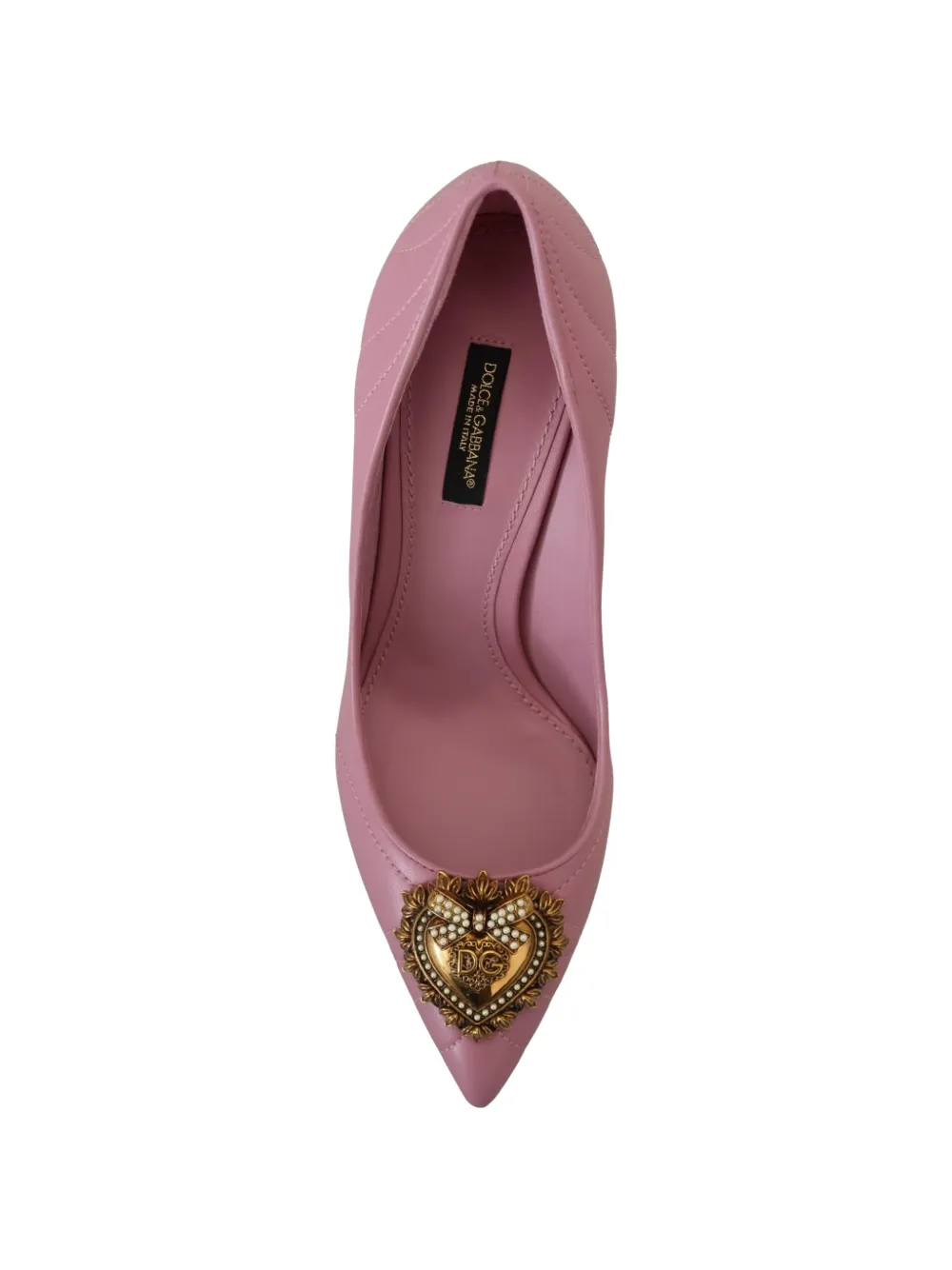 Dolce & Gabbana Devotion gewatteerde leren pumps Roze