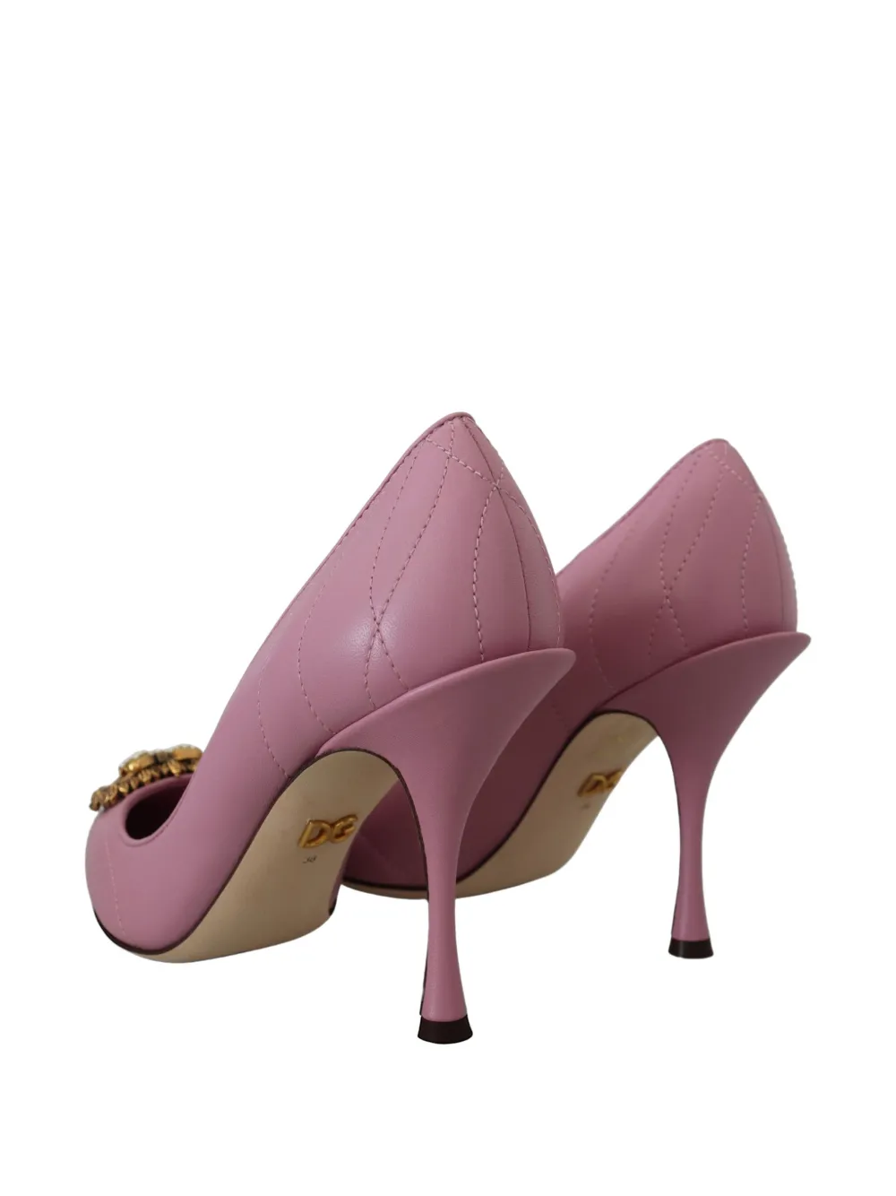 Dolce & Gabbana Devotion gewatteerde leren pumps Roze