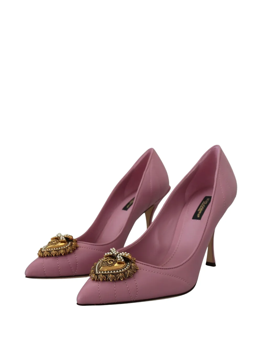 Dolce & Gabbana Devotion gewatteerde leren pumps Roze