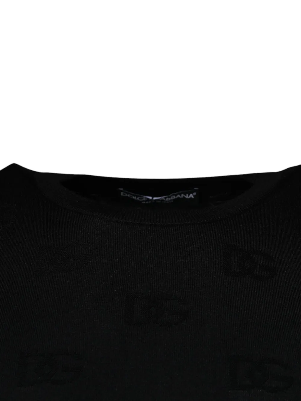 Dolce & Gabbana Mouwloos T-shirt met DG logo Zwart