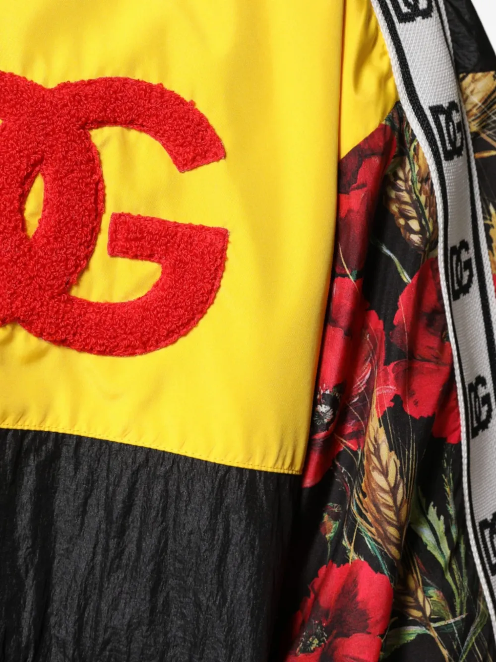 Dolce & Gabbana Trui met patchwork en bloemenprint Zwart