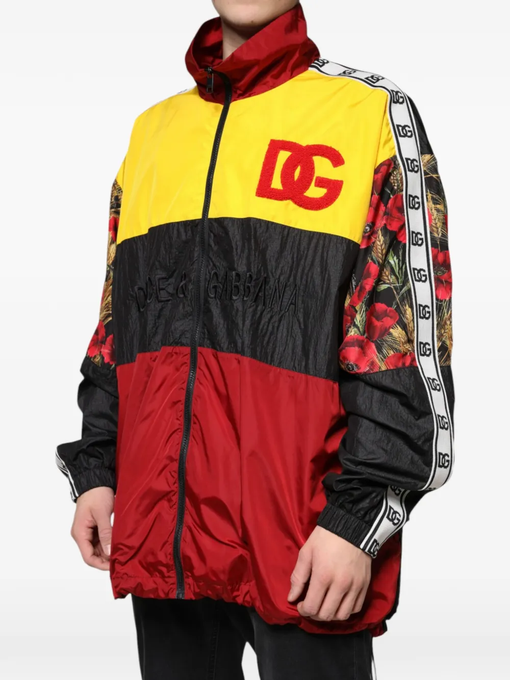 Dolce & Gabbana Trui met patchwork en bloemenprint Zwart