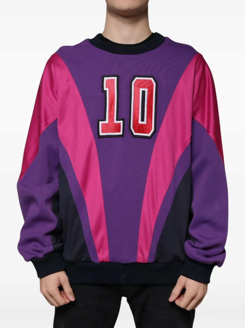 Dolce & Gabbana maglione con design color-block - Viola