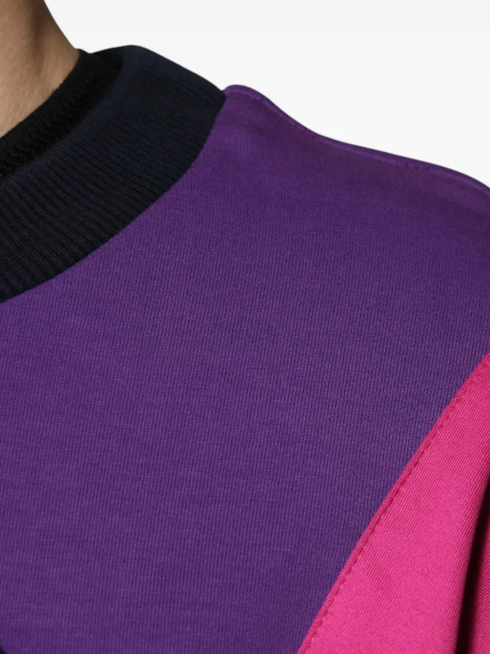 Dolce & Gabbana Trui met colourblocking en patch Paars