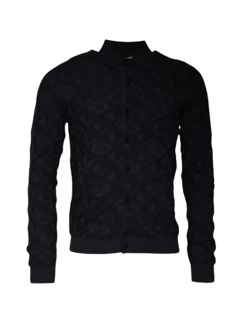 Dolce & Gabbana geometric-patterned DG logo polo shirt