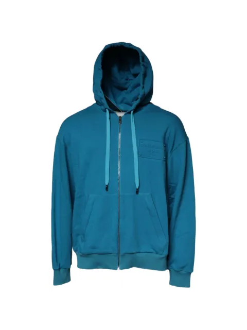 Dolce & Gabbana hoodie zippé à patch logo