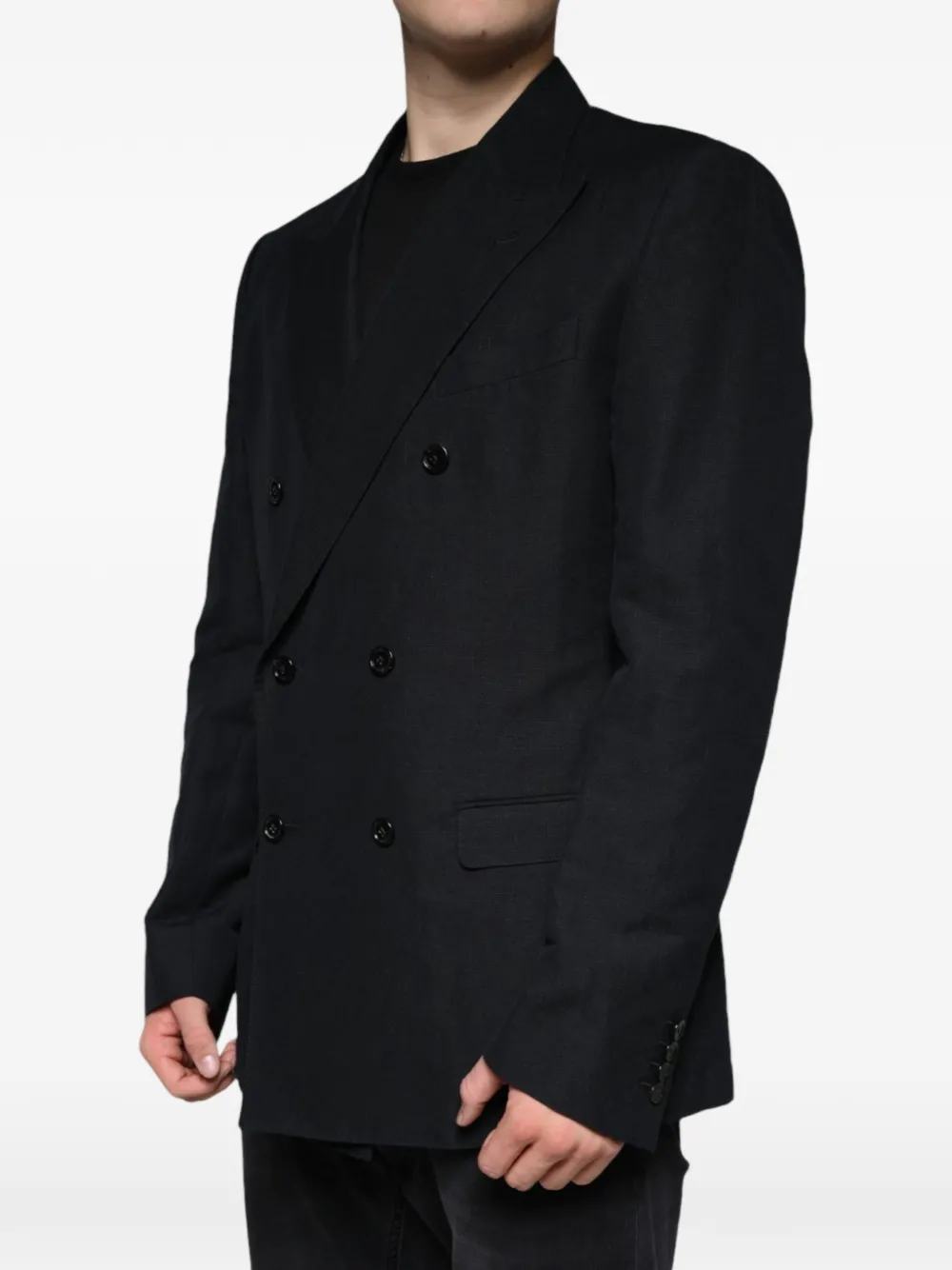 Dolce & Gabbana Linnen blazer Zwart