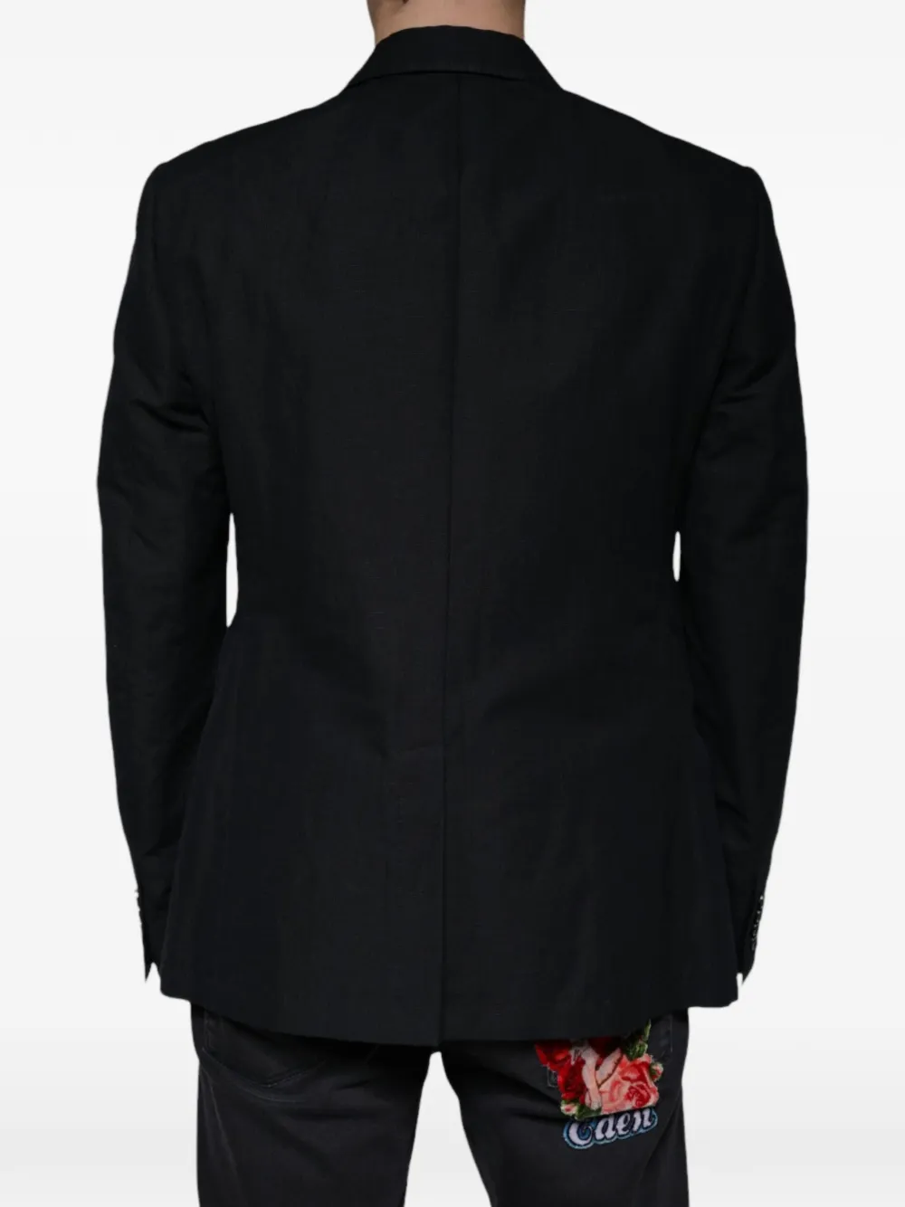 Dolce & Gabbana Linnen blazer Zwart