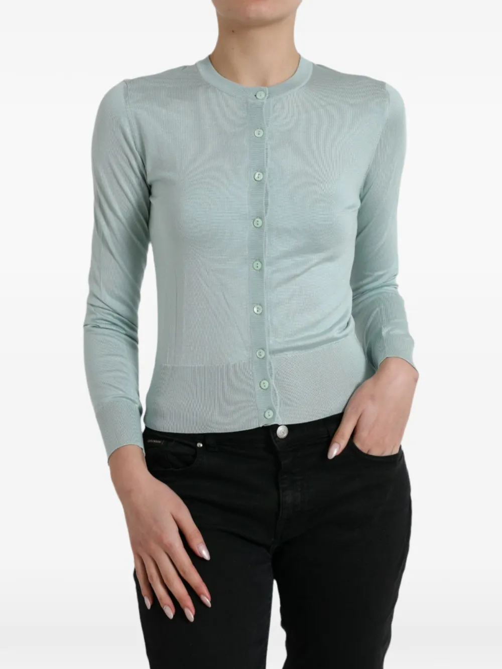 Dolce & Gabbana Cardigan con scollo rotondo - Blu