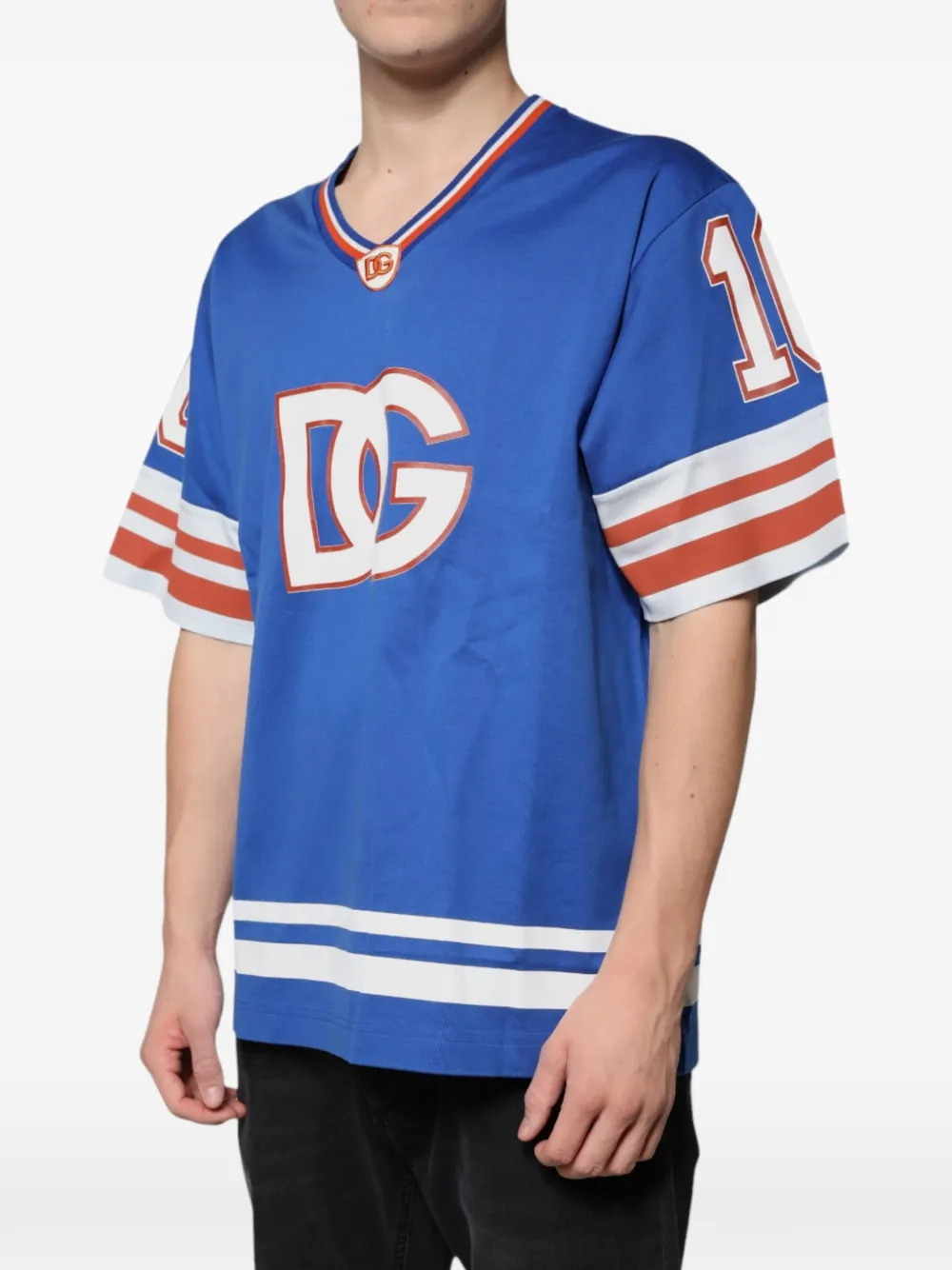 Dolce & Gabbana T-shirt met logoprint Blauw