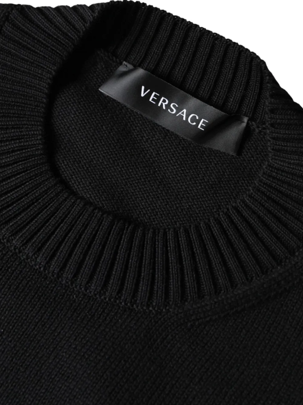 Versace Trui met Medusa-borduurwerk Zwart