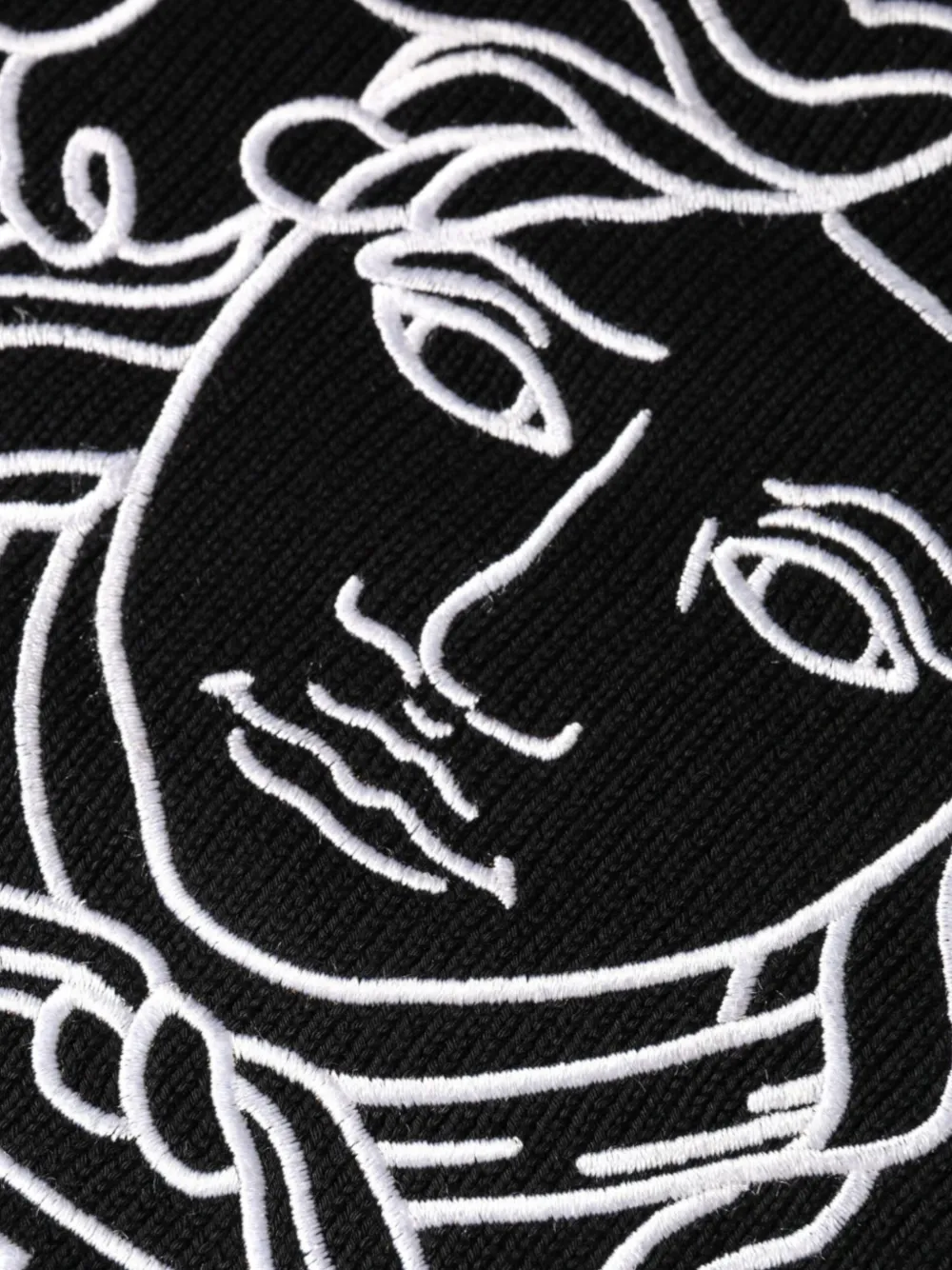 Versace Trui met Medusa-borduurwerk Zwart