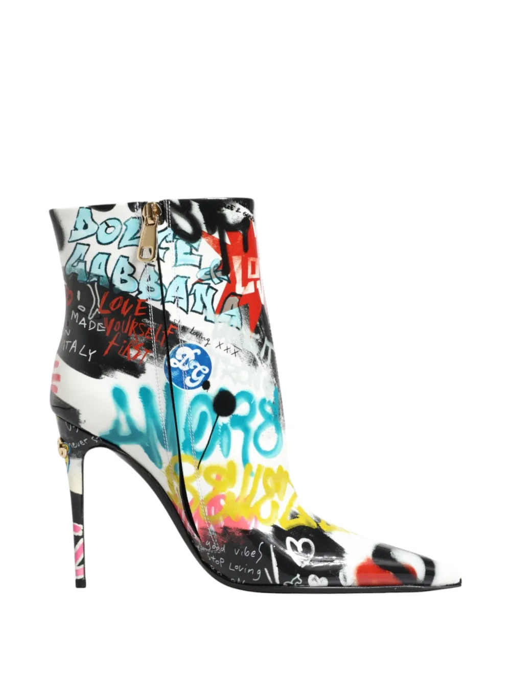 Dolce & Gabbana Stivali Keira con stampa graffiti - Bianco