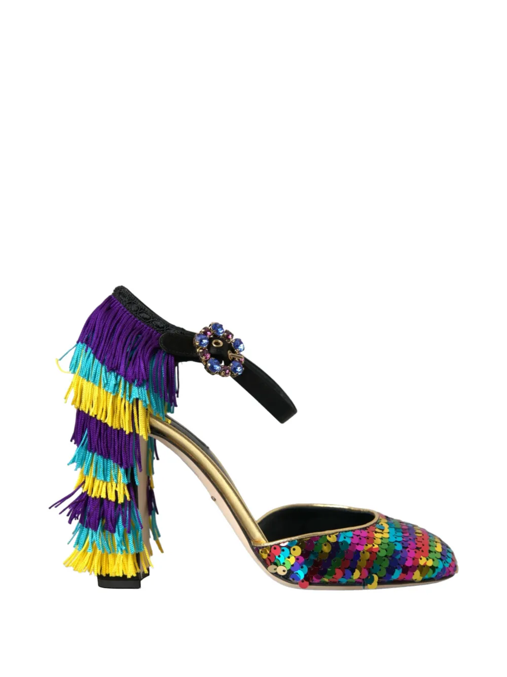 Dolce & Gabbana sequin-embellished fringed pumps · 40