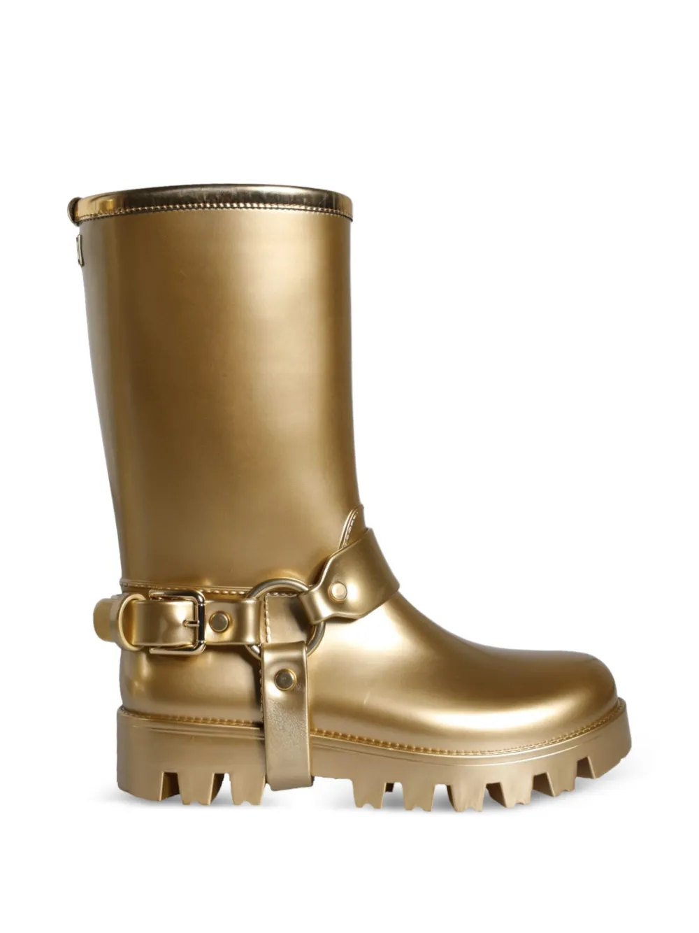 Dolce & Gabbana Metallische Stiefel - Gold